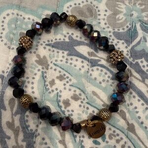 Erimish Black and Gold Beaded Bracelet